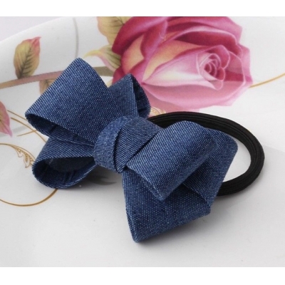 Beautiful Cotton Bow Hair Ties Hair Band Ponytail Holder